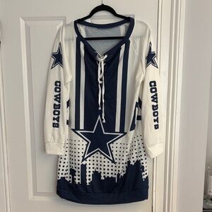 Dallas Cowboys Navy and White Top/Dress